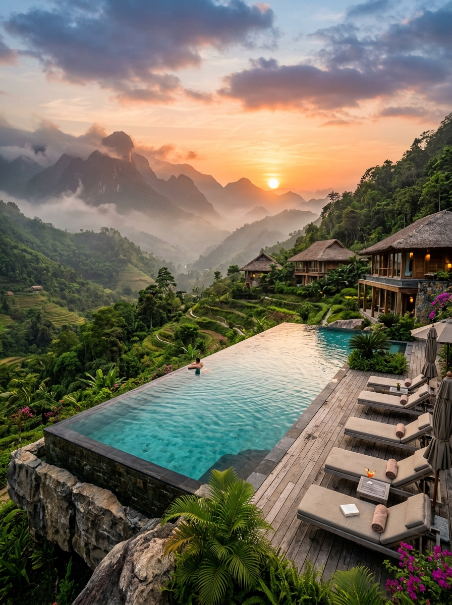 Infinity Edge Horizon Pool Overlooking Hills